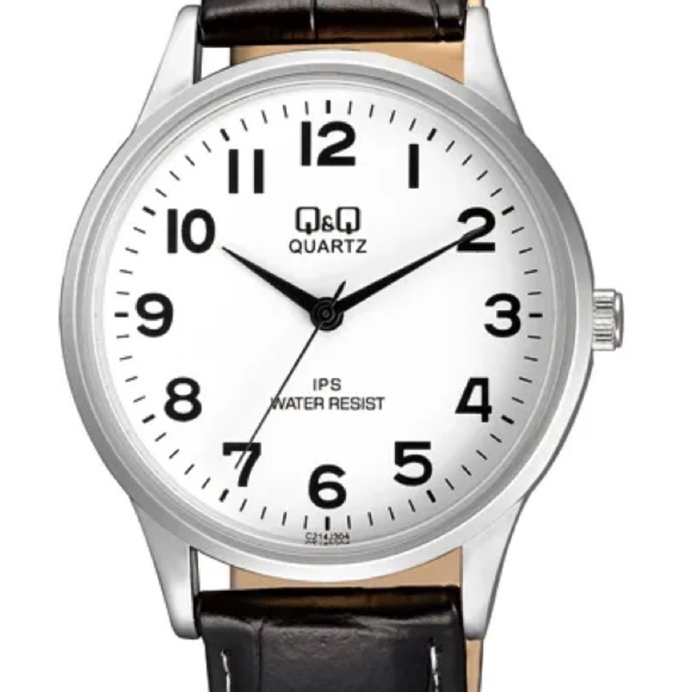 Q&Q Quartz Silver and Black Watch
